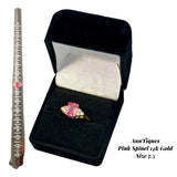 Pink Spinel and Diamond Ring in Gold