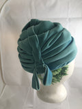 Hat Turquoise Velvet Turban