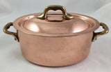 Covered Copper Casserole France  SOLD