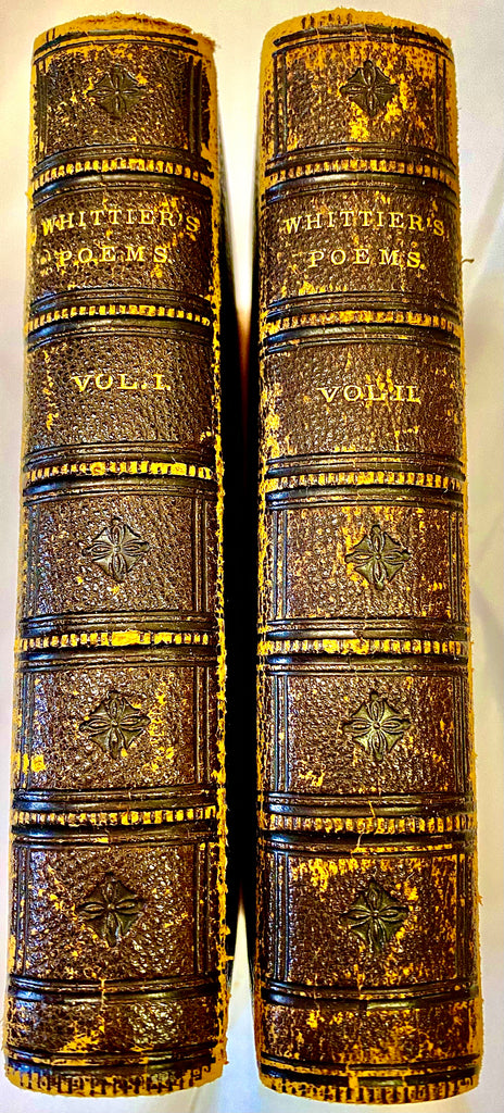 Book, Whittier’s Poems, Volumes I and Volume 2