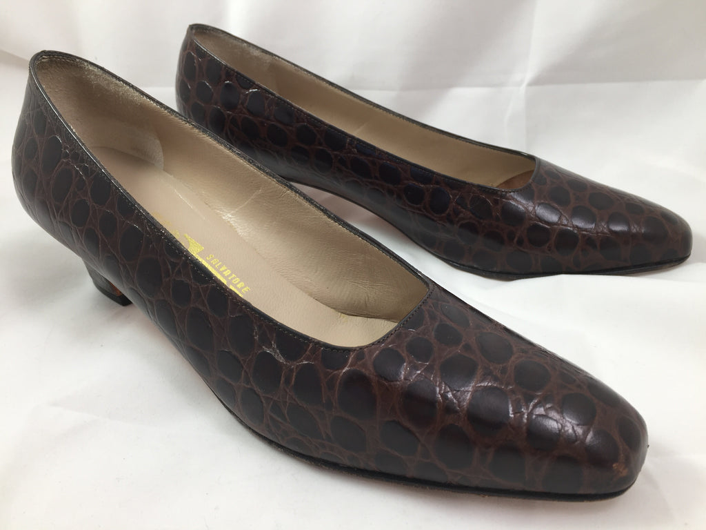 Shoes Ferragamo Women’s Brown Heels 8 1/2 AA