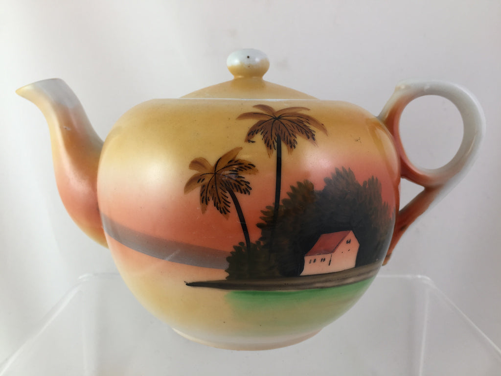 Takito Japanese Hand Painted Tea Pot c. 1920 SOLD